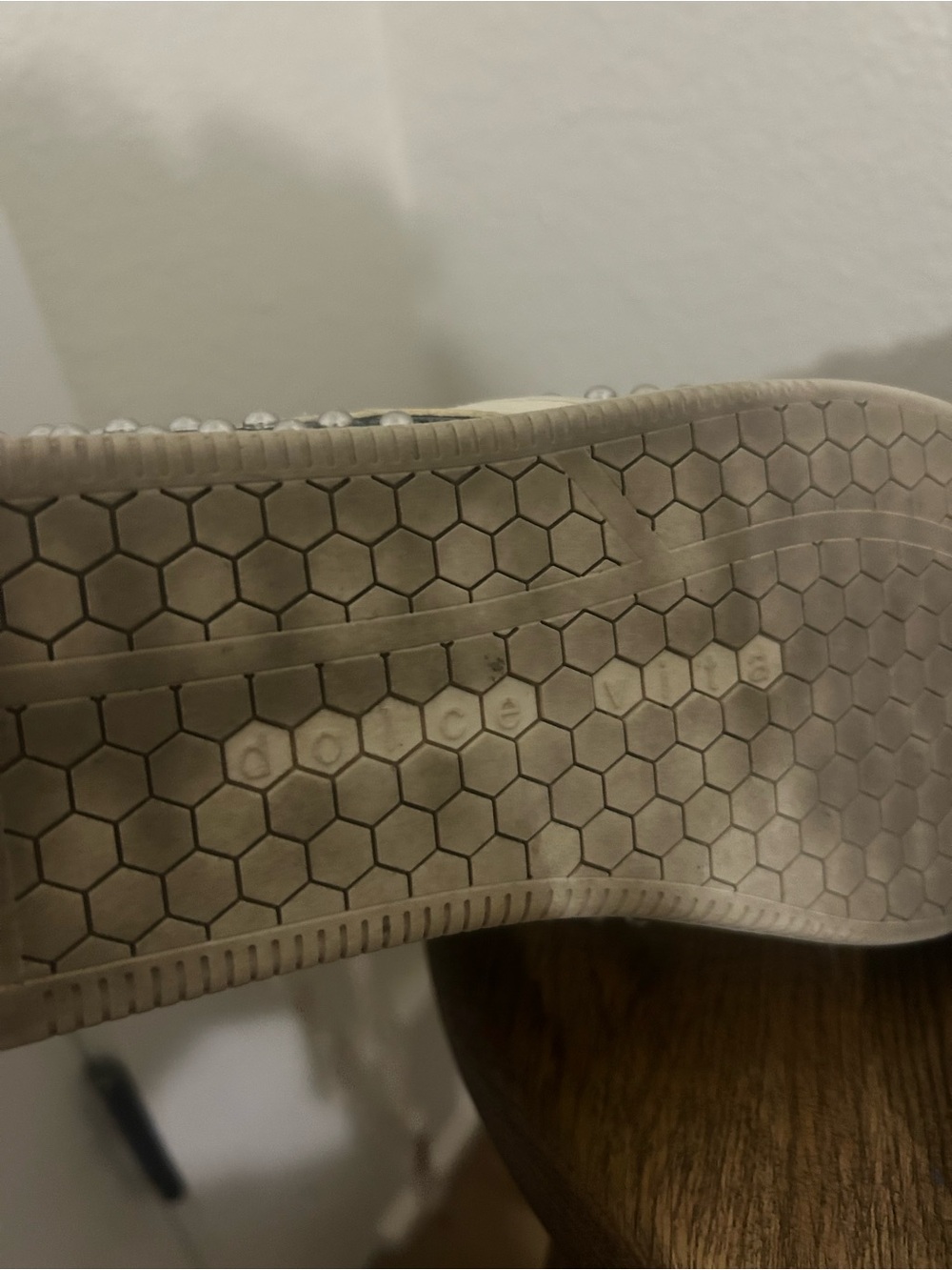 Dolce Vita Black Studded High-Top Sneakers with White Laces - Picture 6 of 8